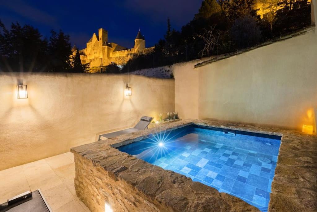 Longue Vie A La Reine - Piscine - Chateau Carcassone Exterior photo